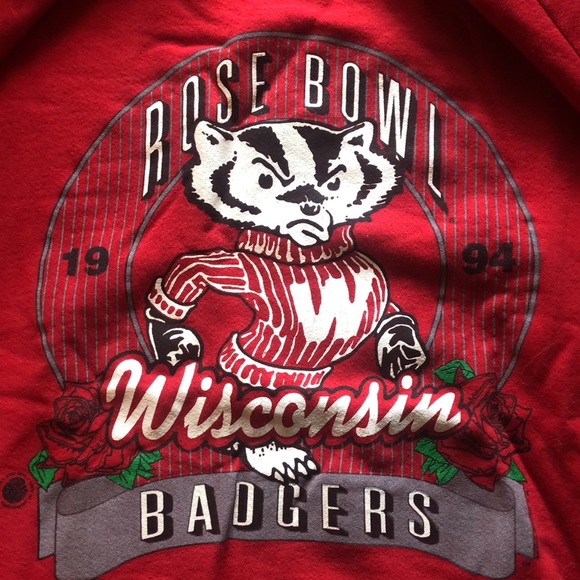 Vintage Wisconsin Badgers Rose Bowl Sweatshirt - Picture 2 of 3